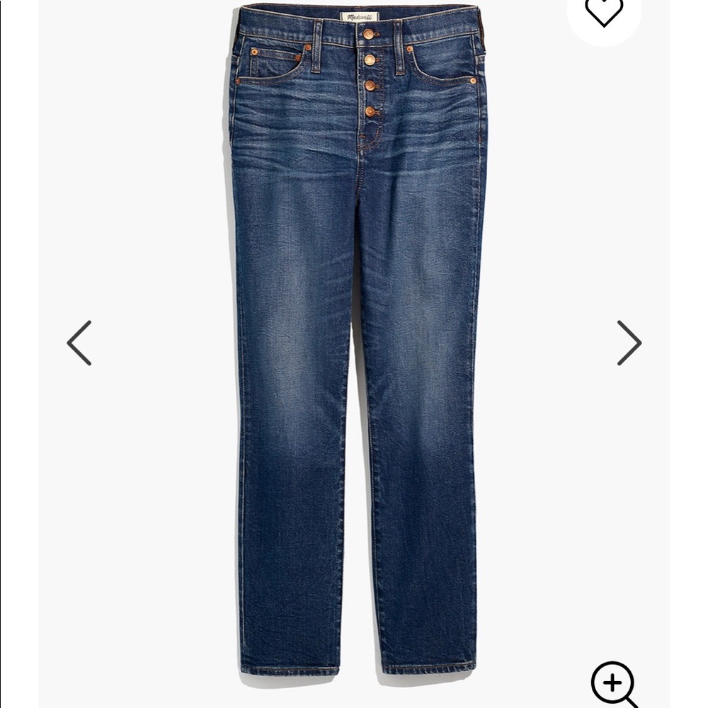 Madewell Perfect Vintage jeans with button front
